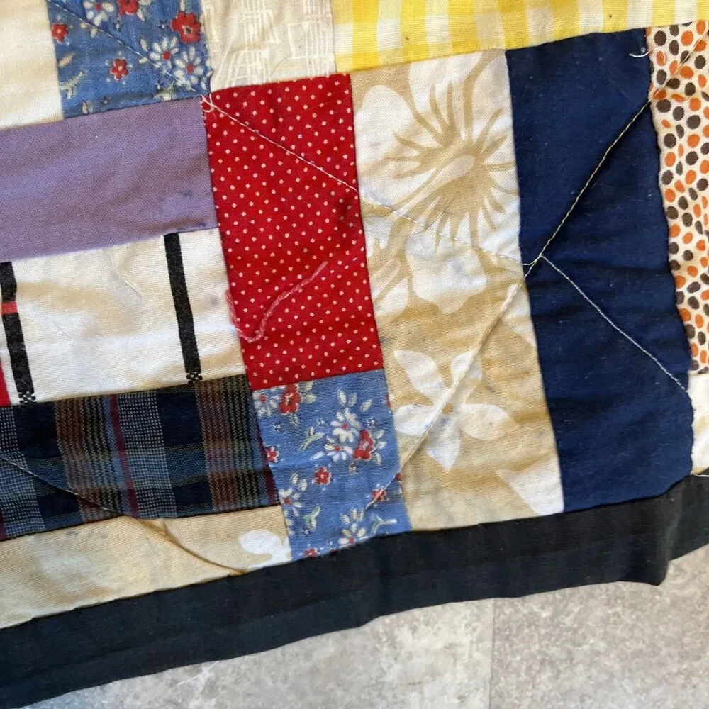Vintage Handmade Scrappy Quilt 80